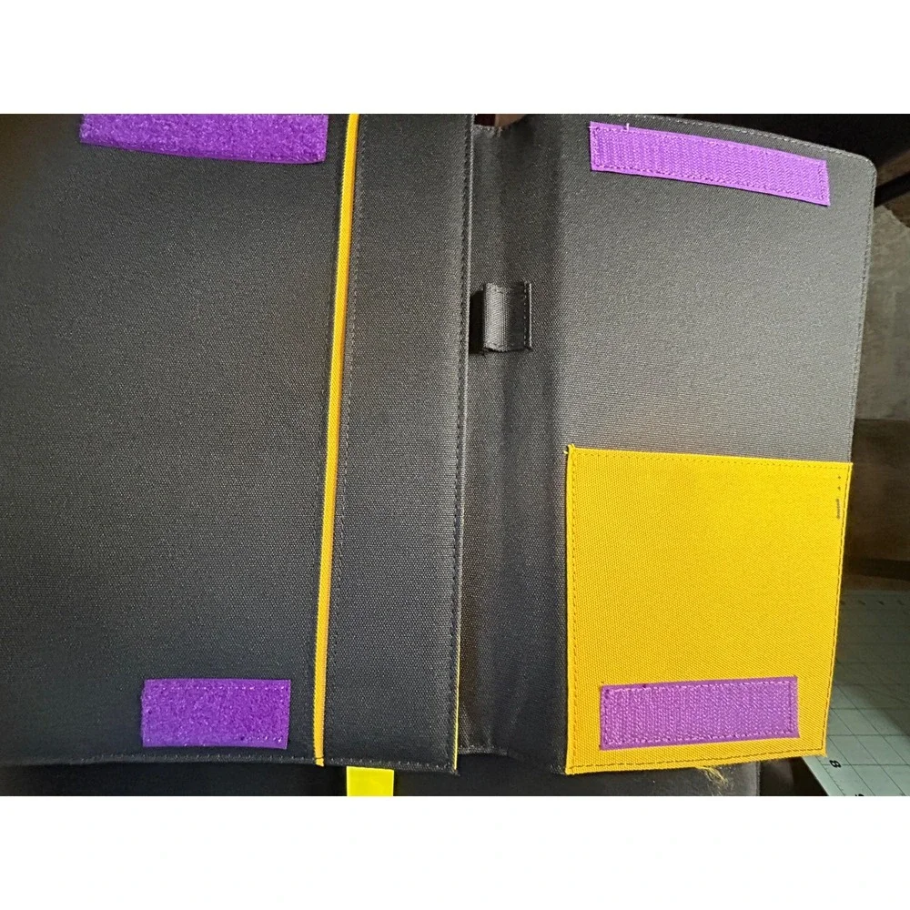 Because‎ Of Them We Can Fabric Binder Cover Black White Tribal Geometric Pattern